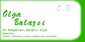 olga balazsi business card
